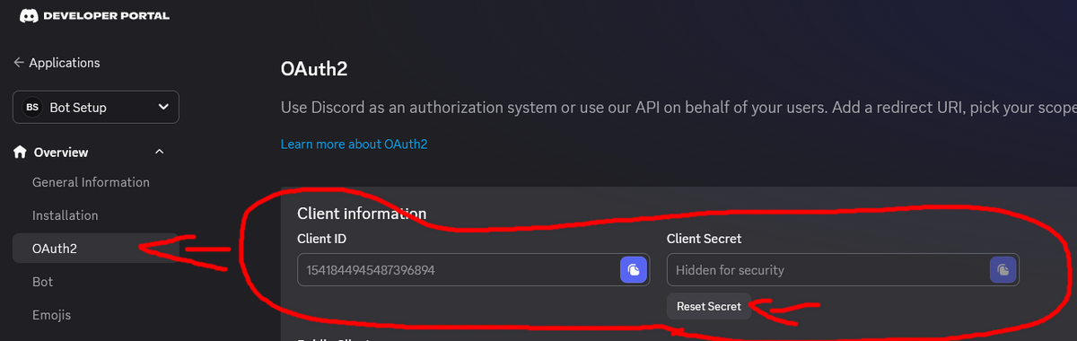 Getting the bot's information