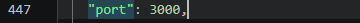 Now we have to set the port in bot.congif.json